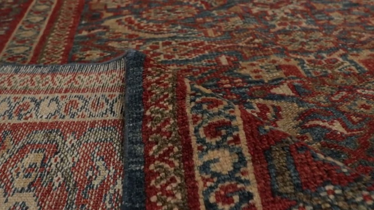 Antique Sultanabad Persian Rug, Red and Beige-Brown Floral Pattern - Rug & Kilim -11255