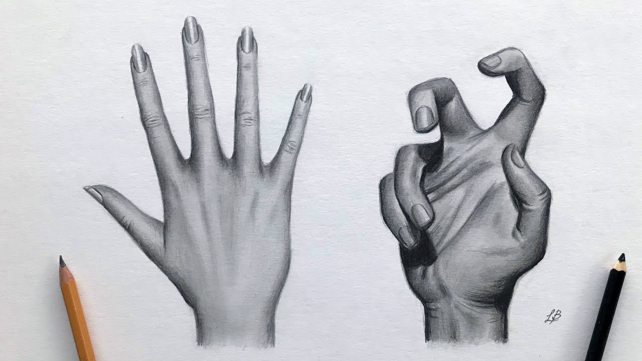 Como desenhar Mãos realista/ How to draw realistic hands