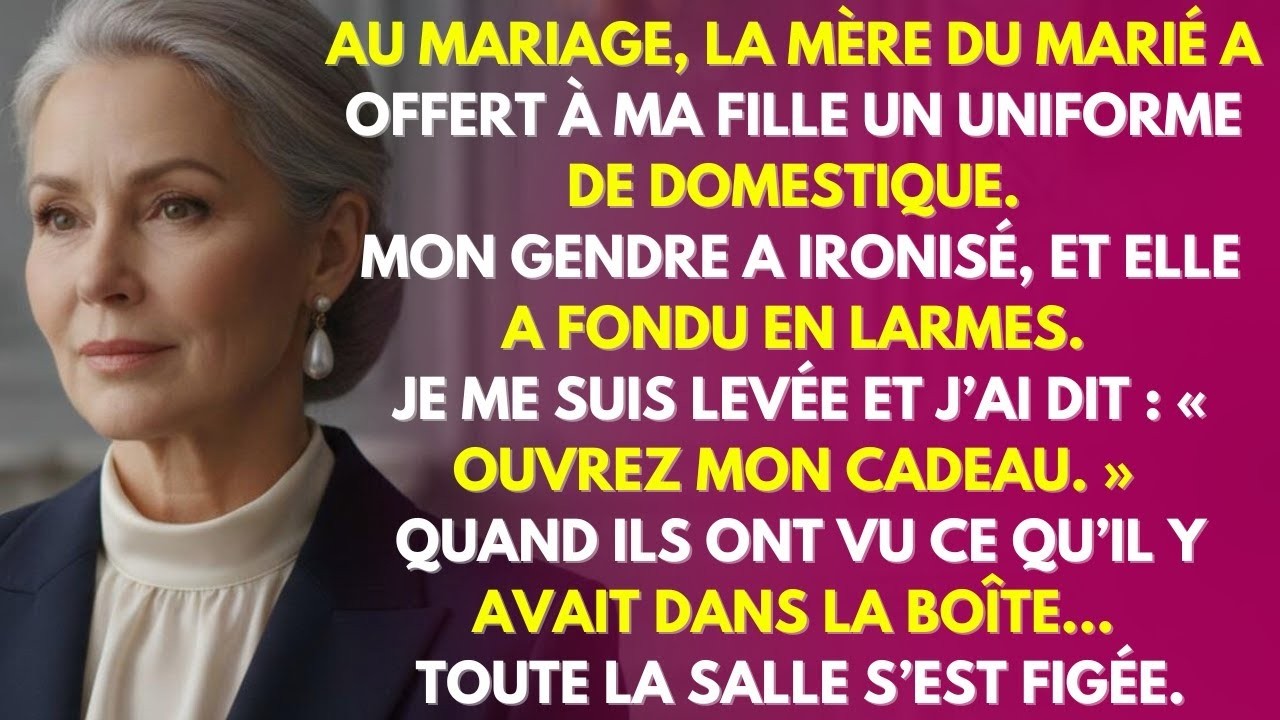 Au mariage de ma fille, la mère du marié lui a offert une tenue de servante. Il a ri…