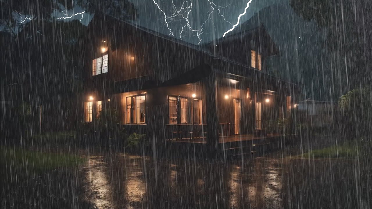 Fantastic deep sleep, Thunder Rain, Beat Stress & Goodbye Insomnia, Heavy Thunder Storm, Reading