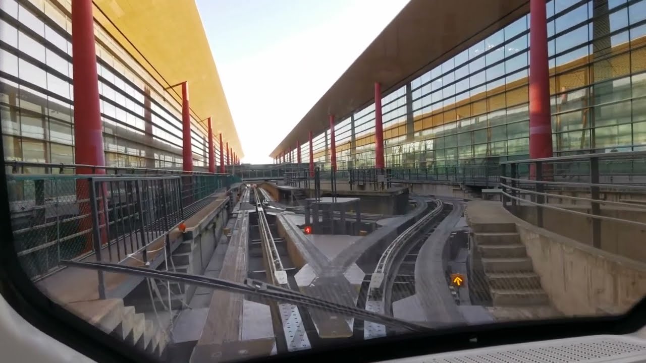 Drivers View China Bombardier INNOVIA APM 300 Beijing International Airport