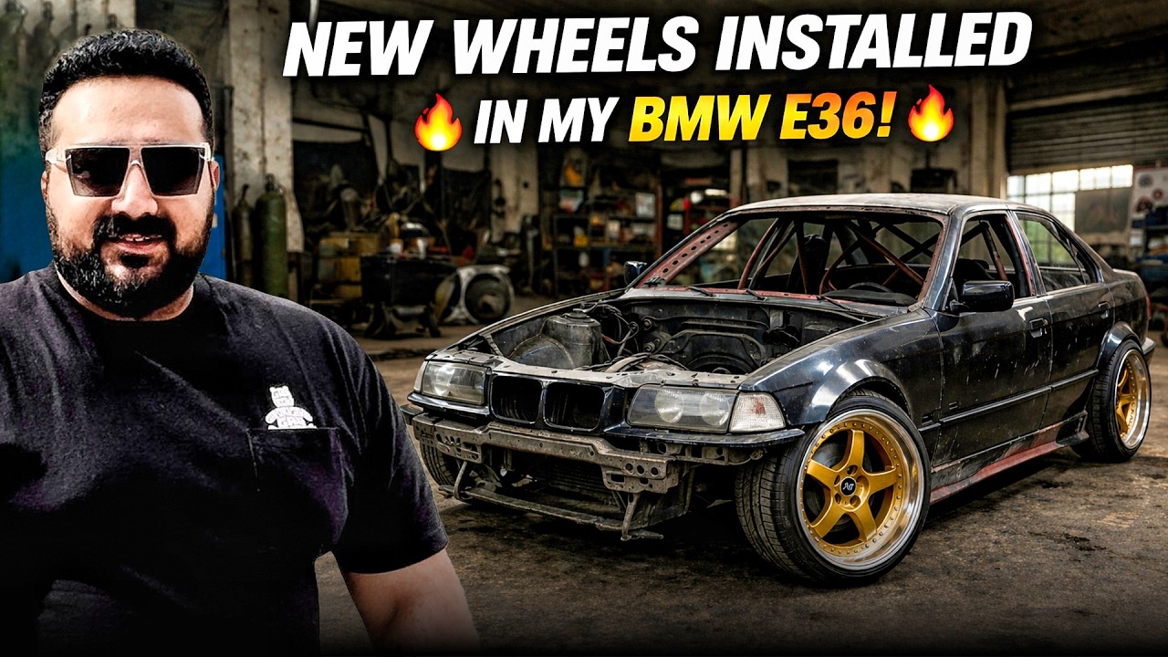 FINALLY NEW WHEELS LAG GAYE APNI E36 DRIFT BUILD PE💯😍 || SUPER WIDE WHEELS🔥