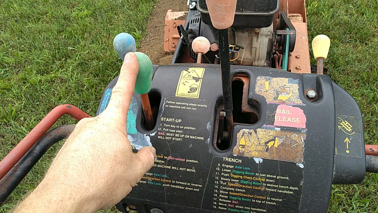 Ditch Witch 1230 walk behind Trencher demo