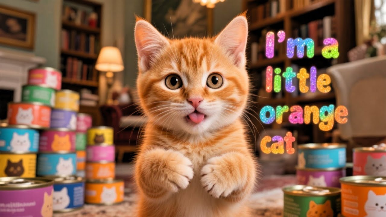 🐾 😍I'm a little orange cat | Cute and fun original cat songs for cat lovers | Happy Cat Music Video