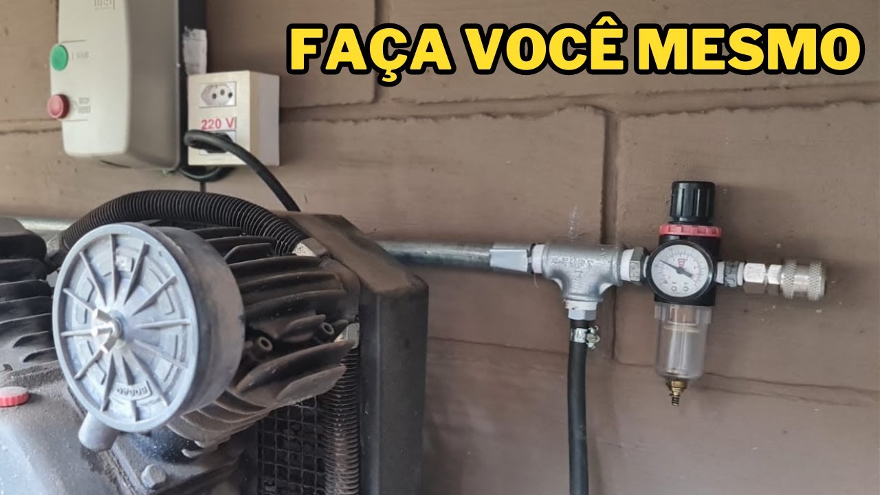 Como Fazer Rede de Ar Comprimido Utilizando Tubo Galvanizado Parte 1/2