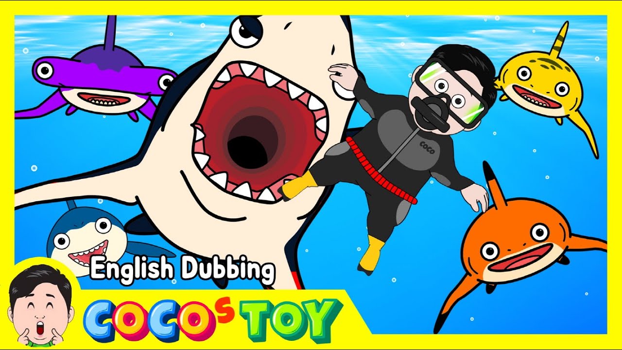 En Dubbing｜A great white shark appeared in my fish tank!ㅣwhales & sharks for kidsㅣCoCosToy