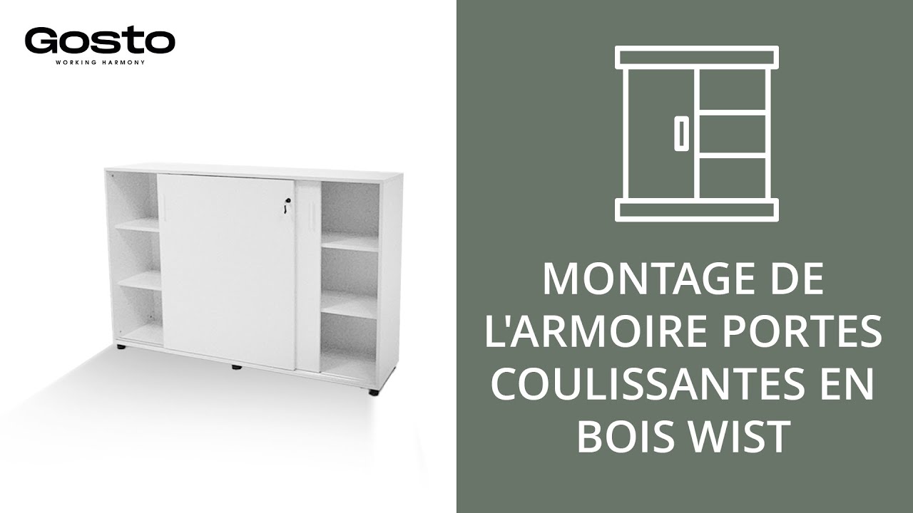 Montage de l'armoire portes coulissantes en bois WIST