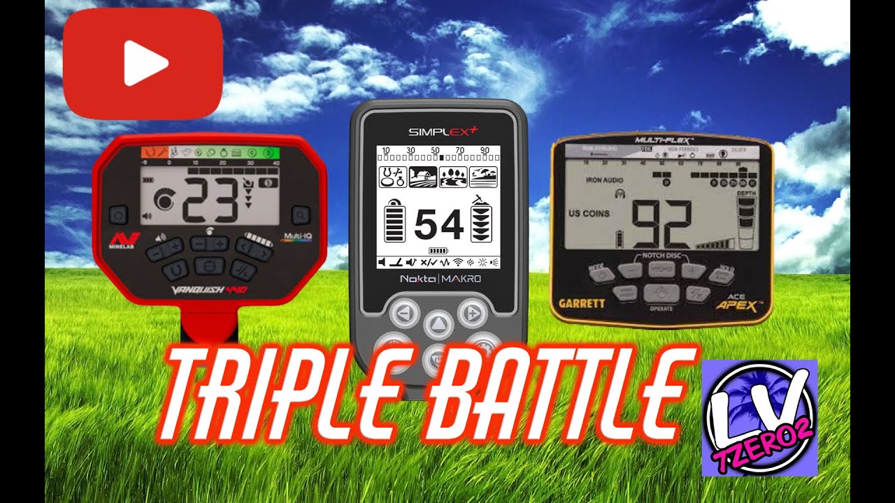 Garrett Ace Apex vs  Minelab Vanquish 440 vs  Nokta Makro Simplex