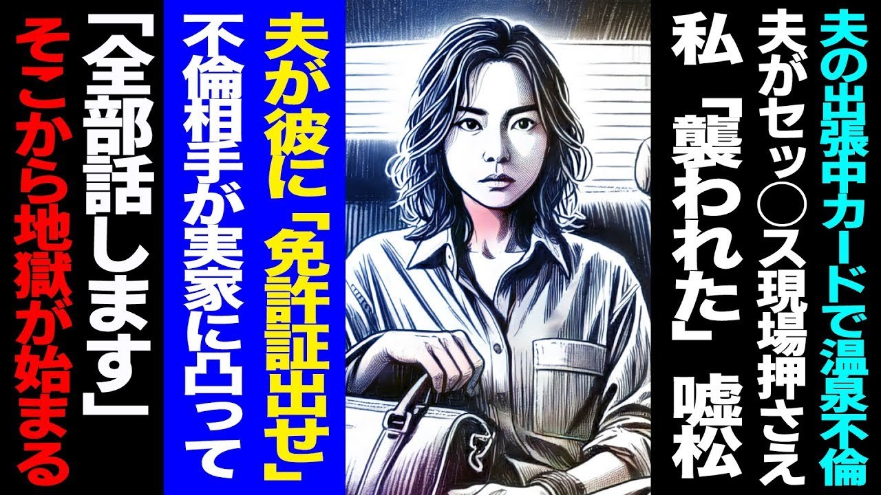 【漫画】「パート行ってくる」と嘘つき不倫→ホテル駐車場に夫が出現「全部知ってる」間男へ突進、即日追放…5年後の再会修羅場