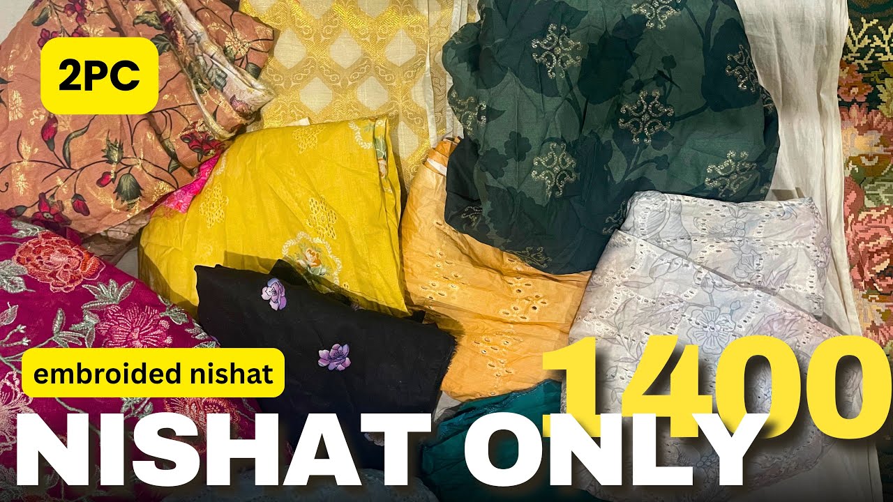 2PC Nishat Embroided Shirt - New Summer Stock ☀️- 03366397777