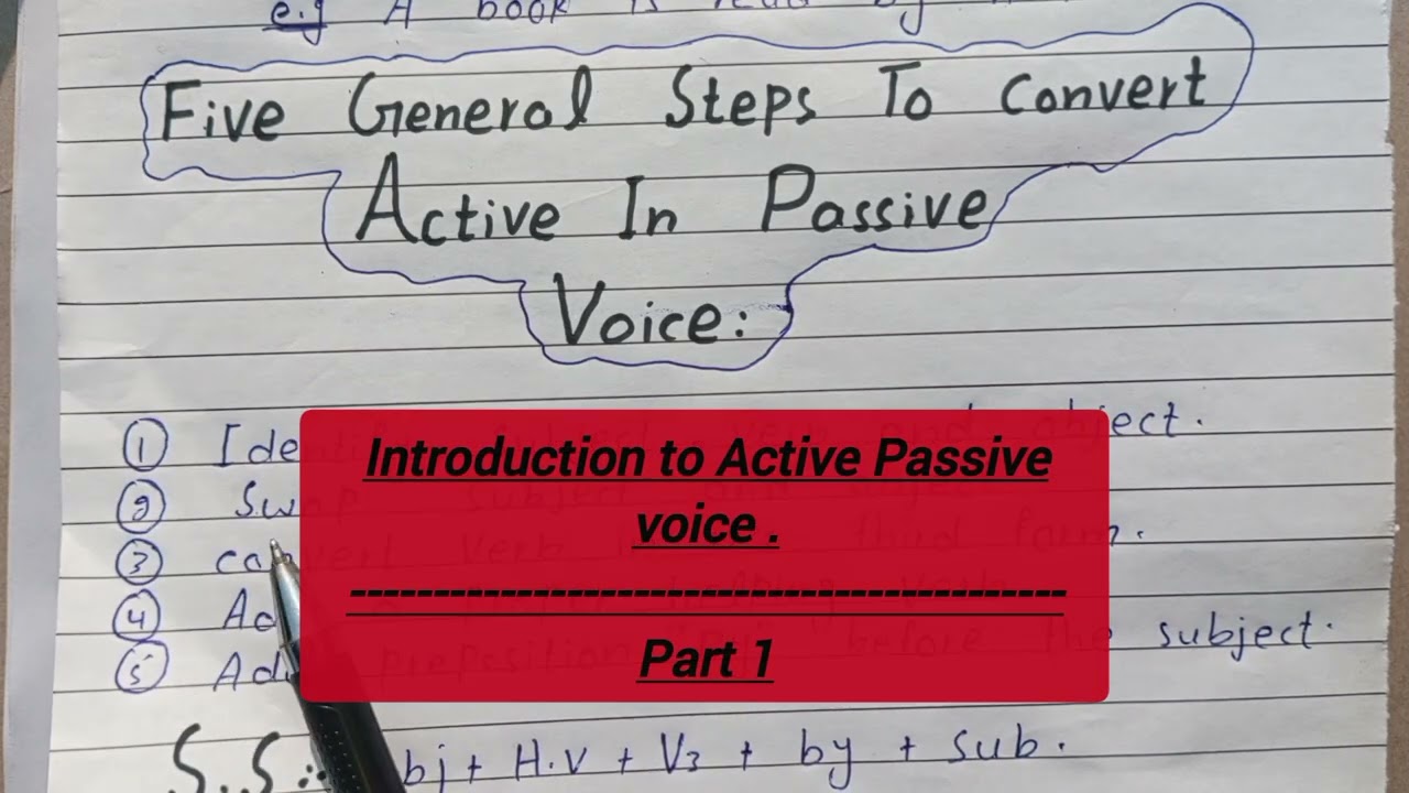 KPPSC SST Test Preparation | Active Passive voice | Part 1 | English Grammar  | 