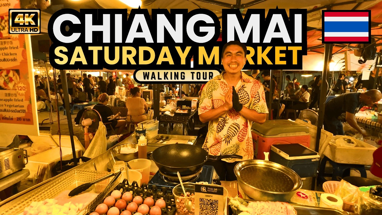 Chiang Mai's Famous Saturday Walking Street Night Market | Thailand 4K Walking Tour