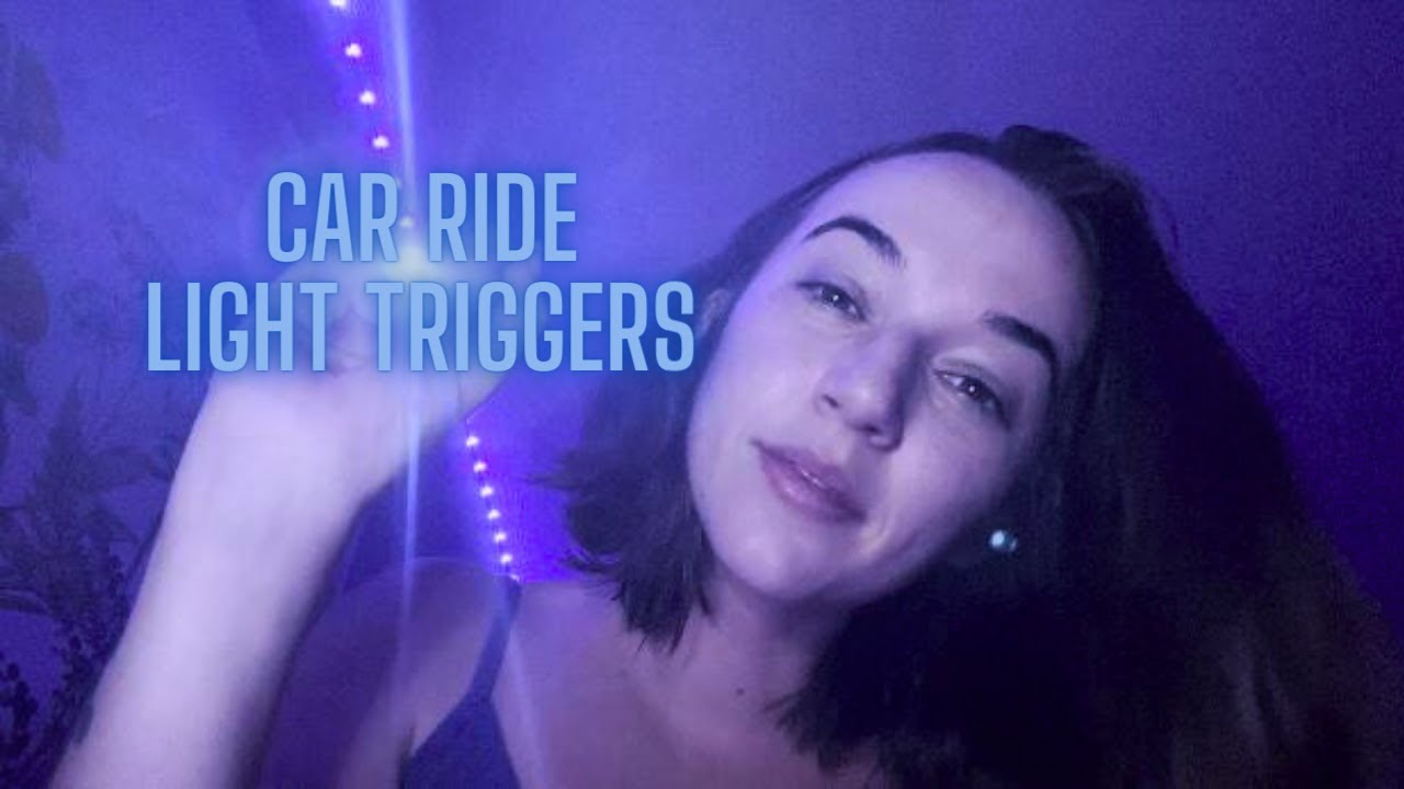ASMR Car Ride w Passing Light Triggers to Help you Fall Asleep [Eyes Closed, Background Fan]