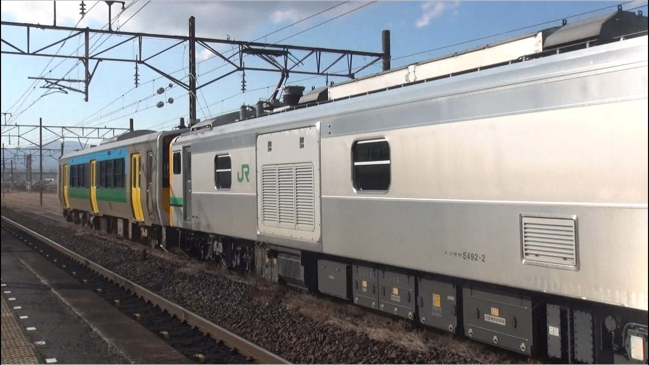 東北本線 白河駅 キハＥ１３０-１０４ ＫＹ入場運転停車到着 2026.02.18