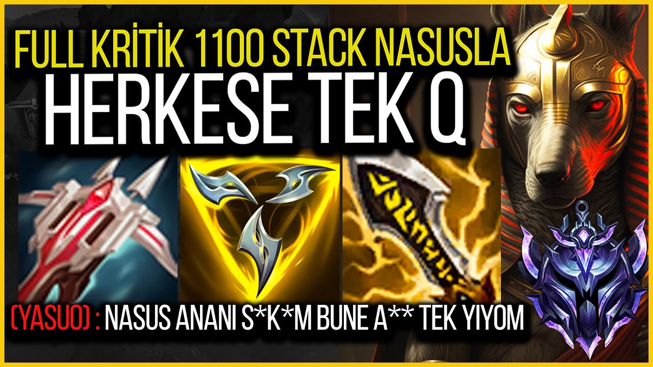 VAYNE TOPA KARŞI 1100 STACK NASUS OYNUYORUM DOKUNDUĞUM TEK YİYOR!