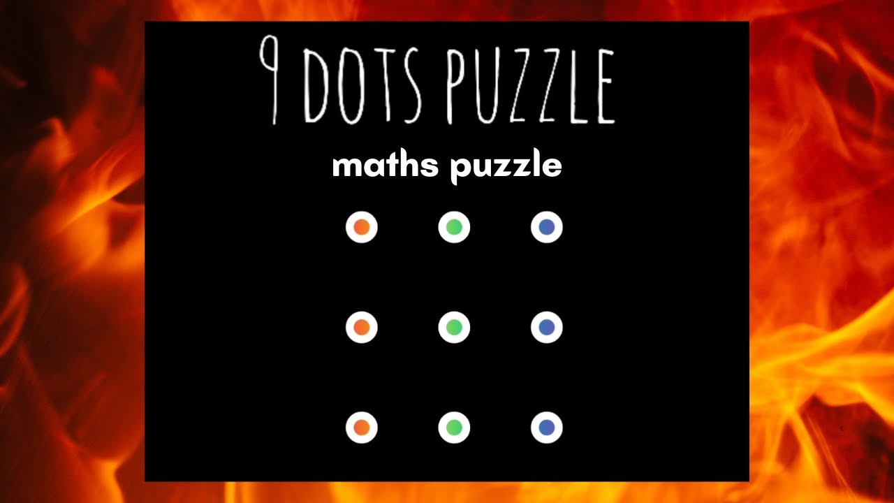 9 Dots Maths Game | Puzzle with answer | Solve this Dot Puzzle Game