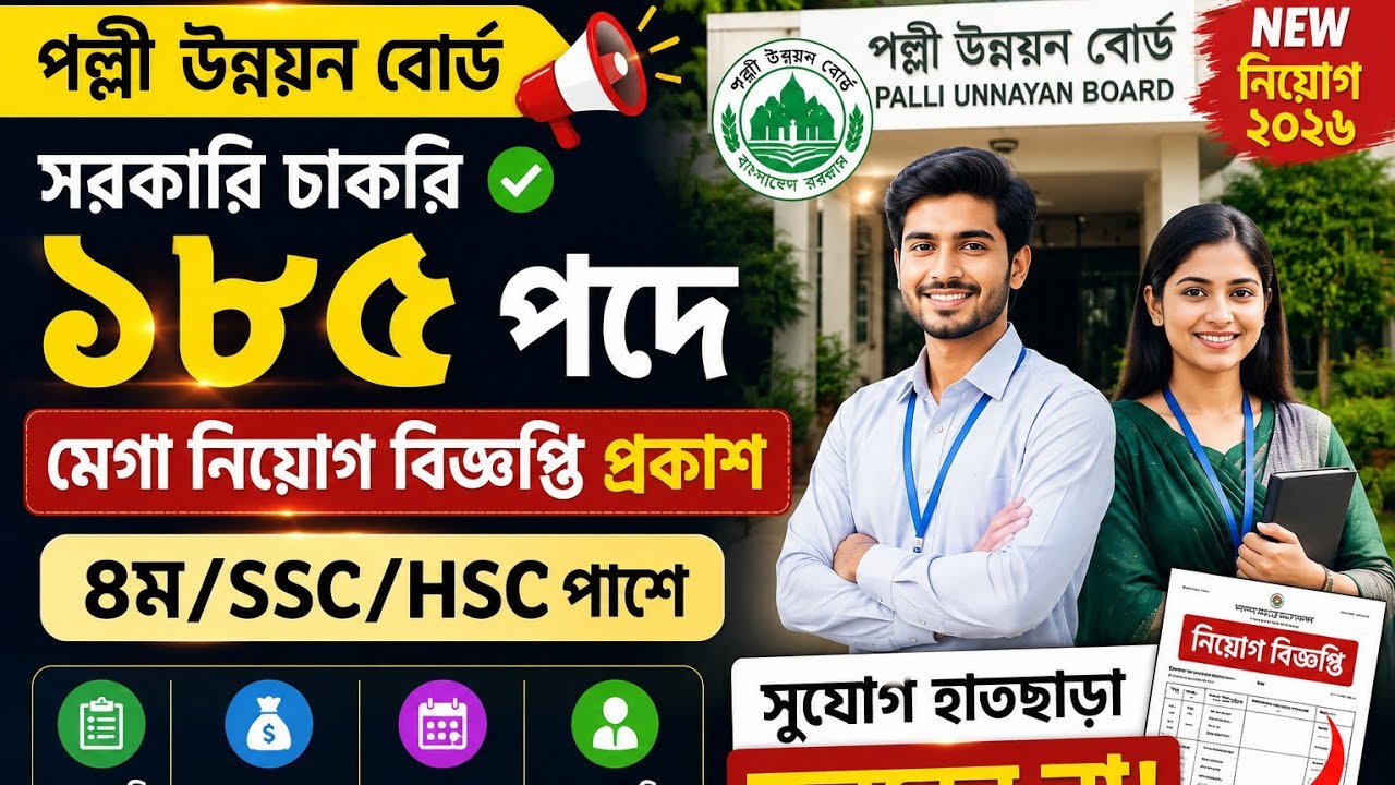 বাংলাদেশ পল্লী উন্নয়ন বোর্ডে নতুন নিয়োগ | BRDB Job Circular 2026 | #সরকারিচাকরি #governmentjobs 