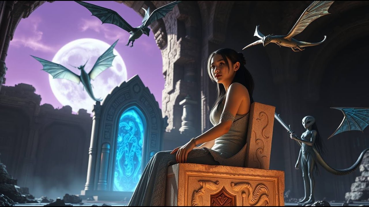 The Human Girl Slapped the Forgotten Throne as a Joke — Then the Sky Filled With Dragons