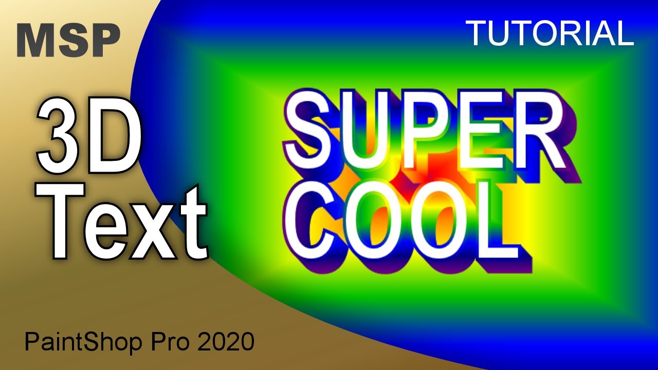 3D Text Effect with Vector Graphics - Tutorial - PaintShop Pro