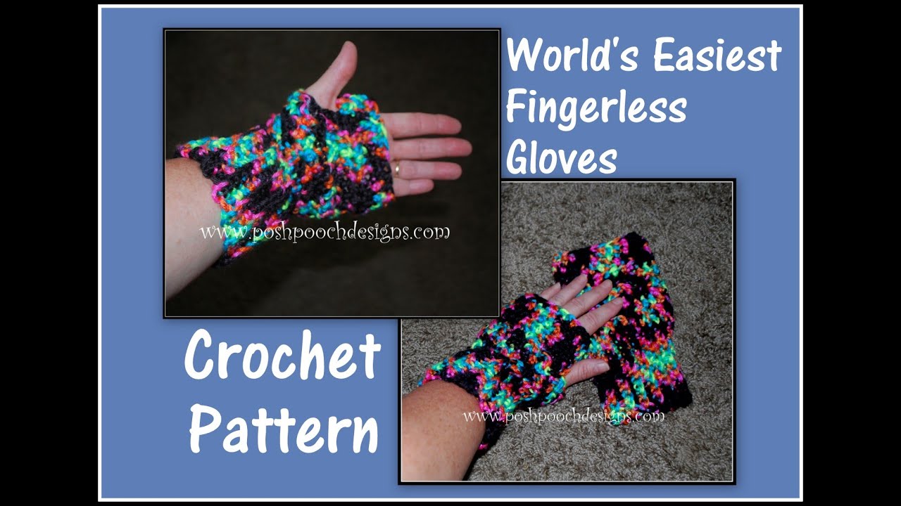 World's Easiest Fingerless Gloves Crochet Pattern