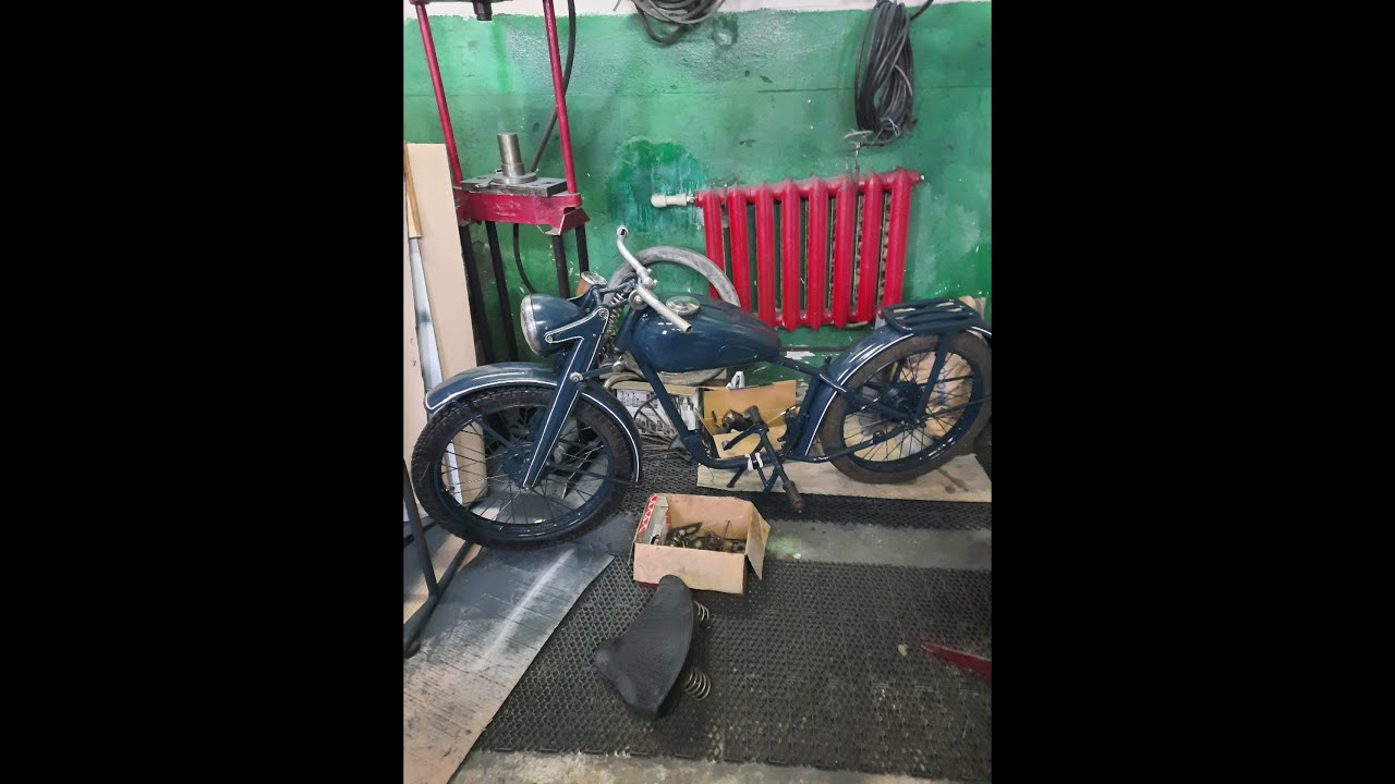old motorcycle m1a DKW rt125 restoration