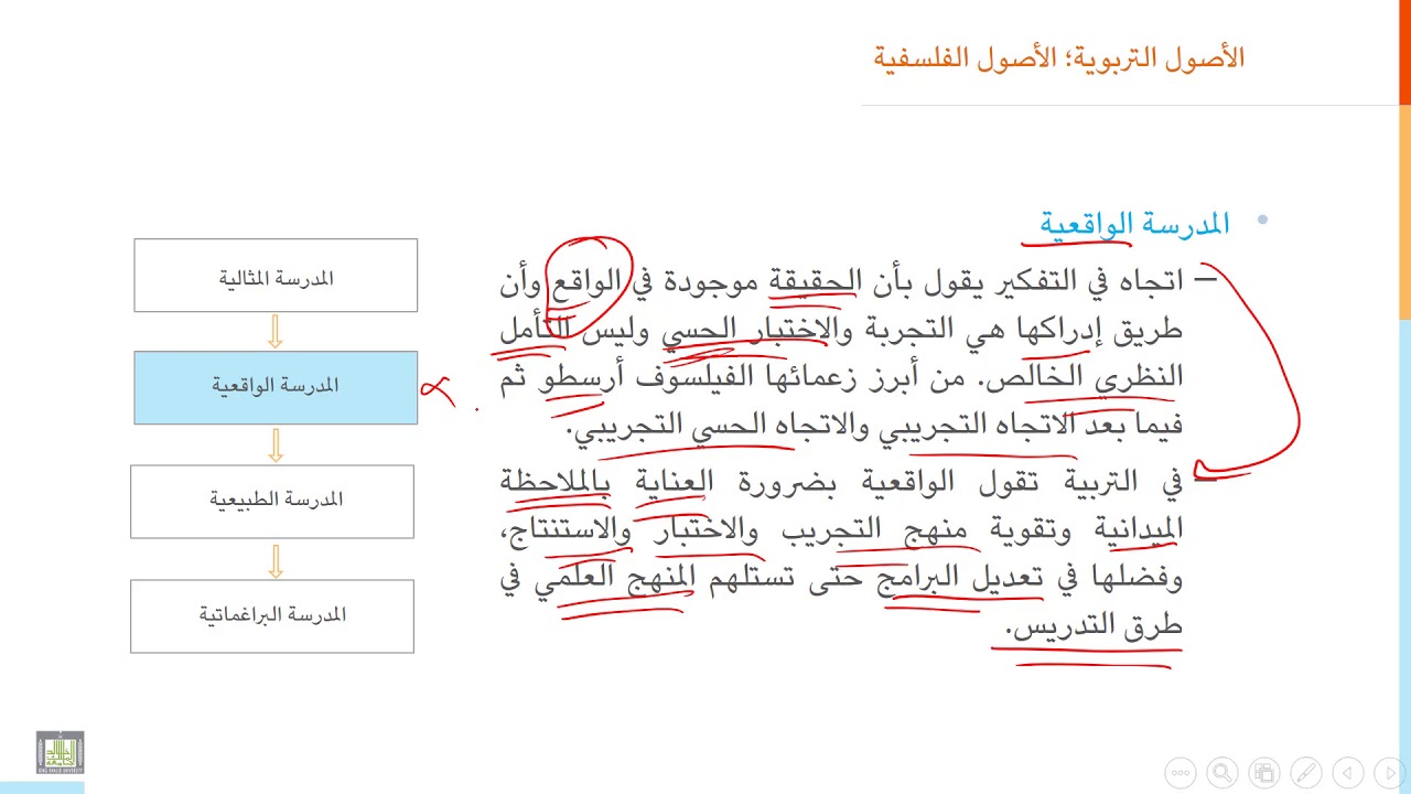 مقدمة إلى التربية | 3-10 | المدارس الفلسفية التقليدية في التربية