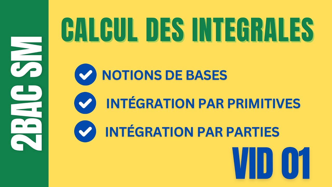 [2BAC SM - VID 087 ] [Calcul des Intégrales - partie 01  ] [ primitives - intégration par parties ]