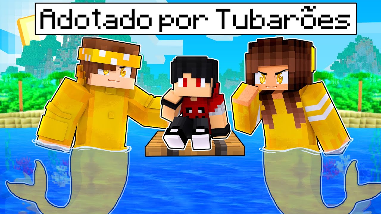 P3DRU foi ADOTADO pelos FAMÍLIA TUBARÃO DE OURO no Minecraft