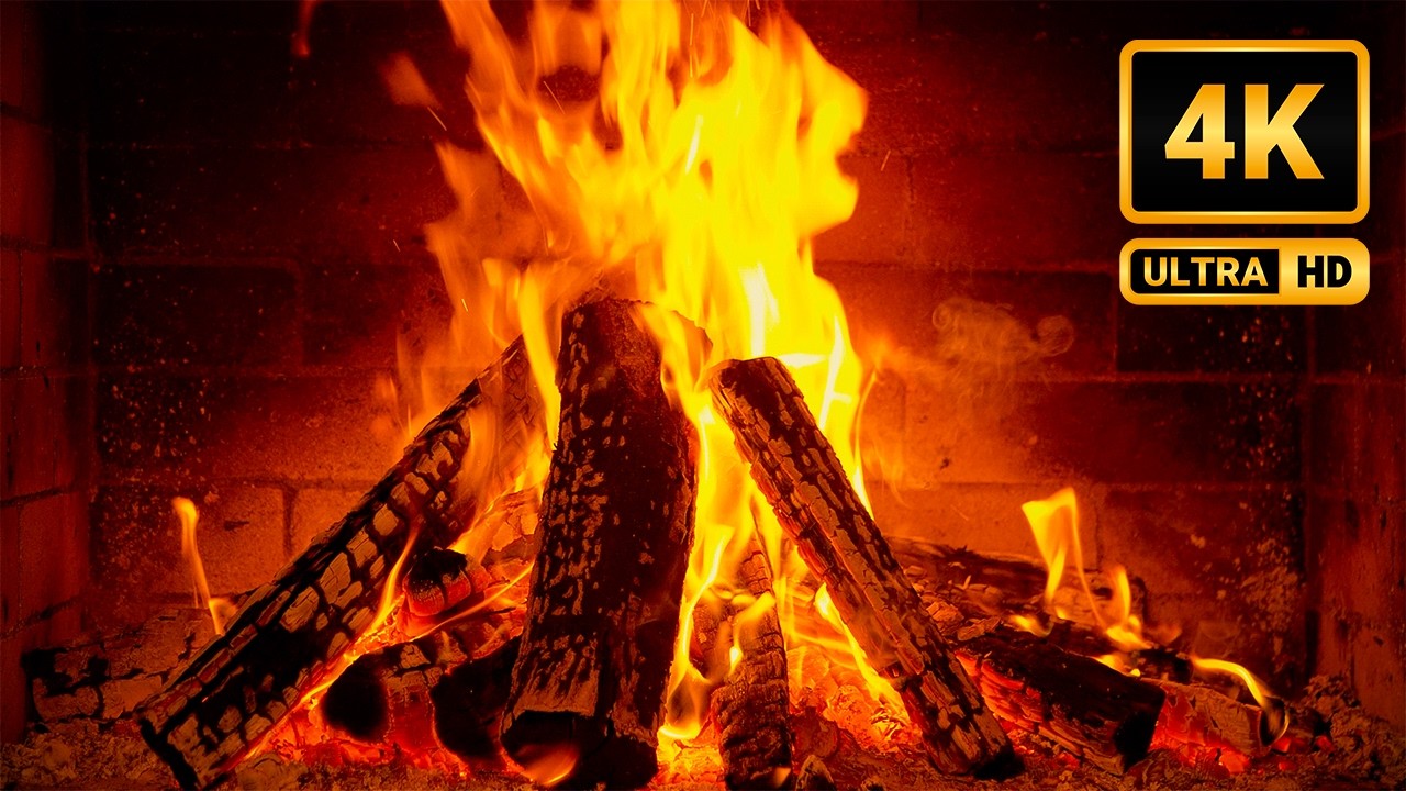 12 Hours of Fireplace Relaxation Therapy with Smoldering Logs and Instrumental Jazz Piano