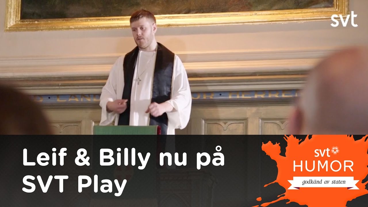 Leif och Billy som pr&auml;st och orgelman; v&auml;lkommen till kaos