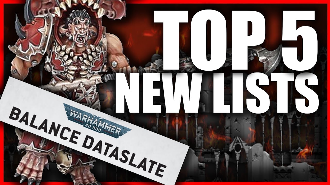 ТОП-5 списков Пожирателей Миров по данным Balance Dataslate (по одному для каждого отряда)