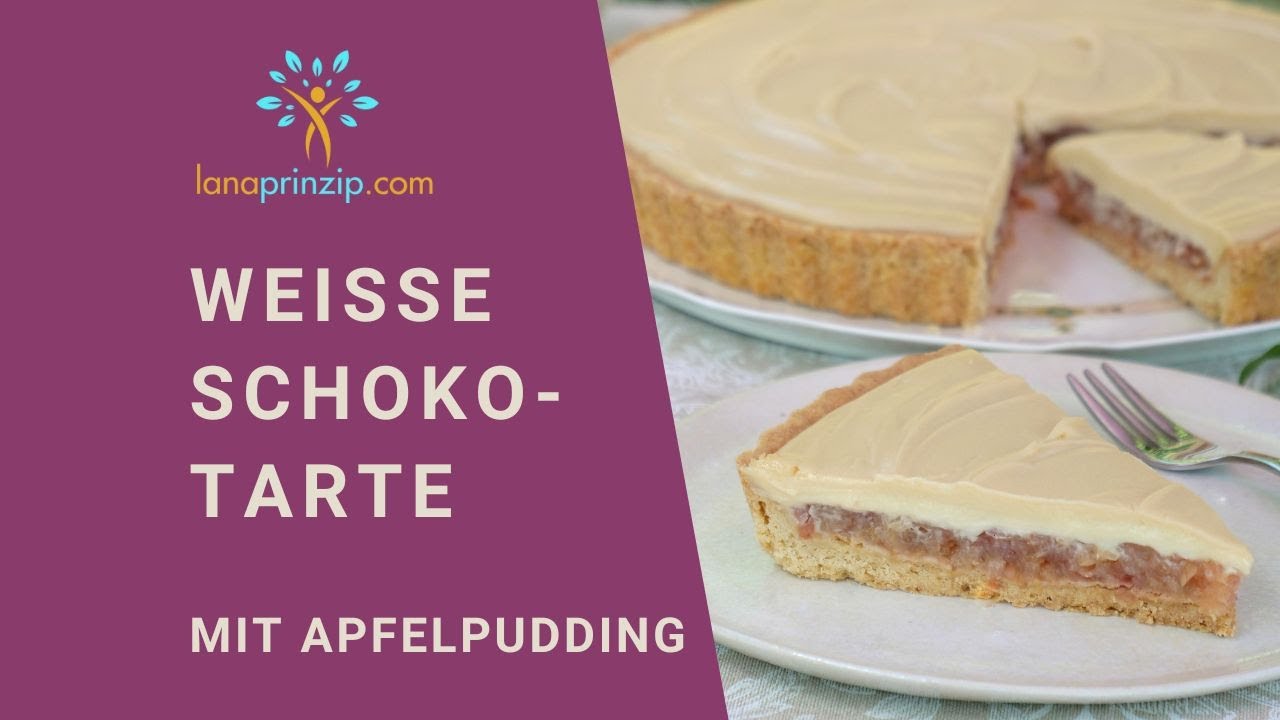 Weiße Schoko-Tarte mit Apfelpudding Rezept