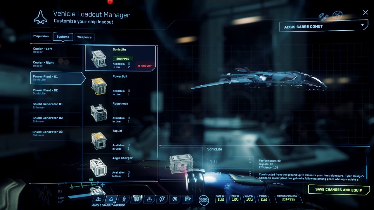 star citizen 3.3 ptu - mobiglass ship customization in pu