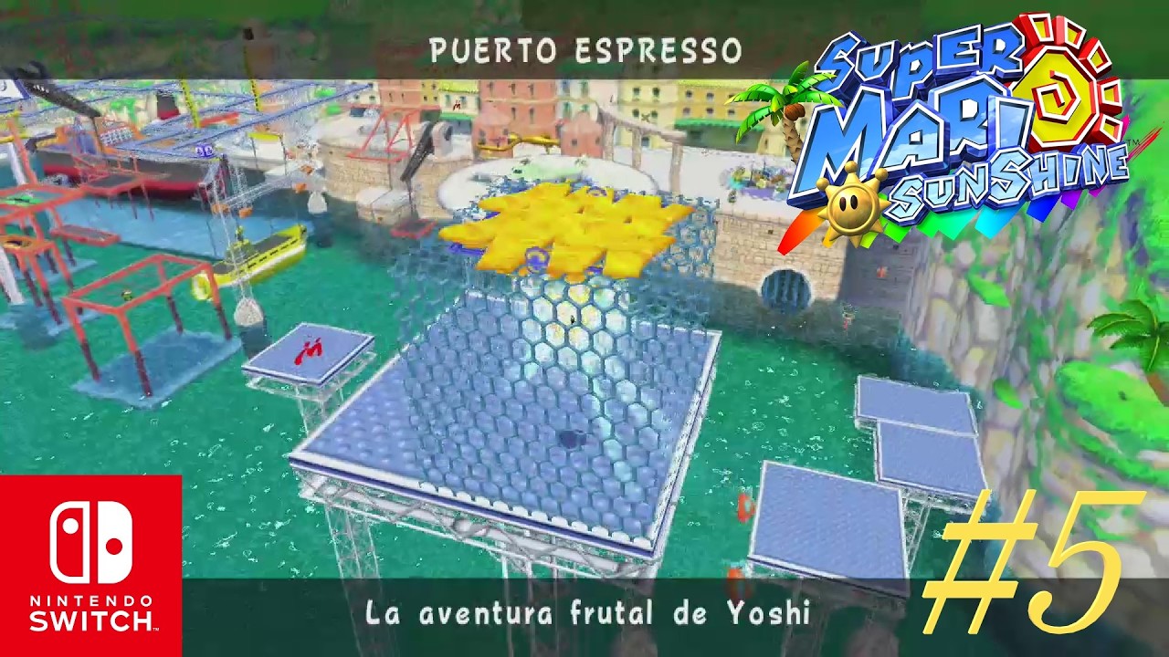 Super Mario Sunshine (3D-All Stars) Nintendo Switch Parte 5: Puerto Espresso (Sol 8)