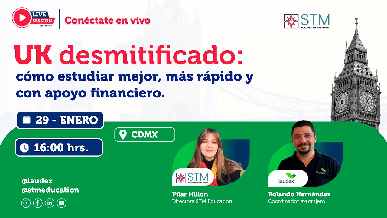 Live Session: UK desmitificado: cómo estudiar mejor, más rápido y con apoyo financiero