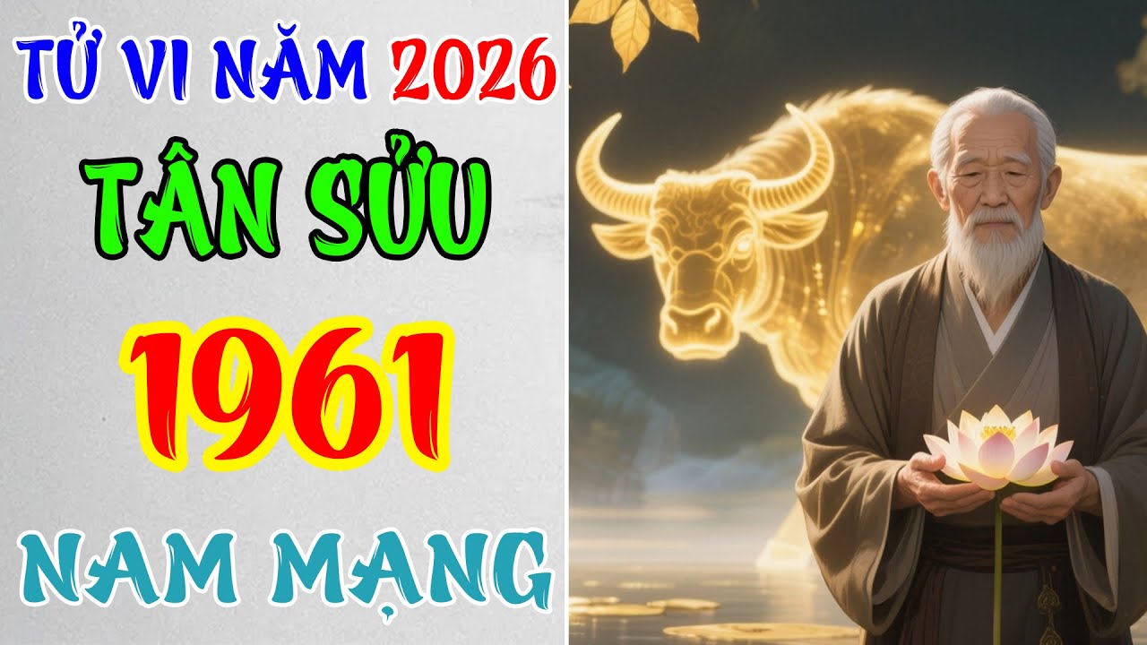 Tử Vi Năm 2026: Tuổi Tân Sửu 1961 Nam Mạng, Bản Mệnh Ổn Định, Phúc Trạch Tích Tụ.