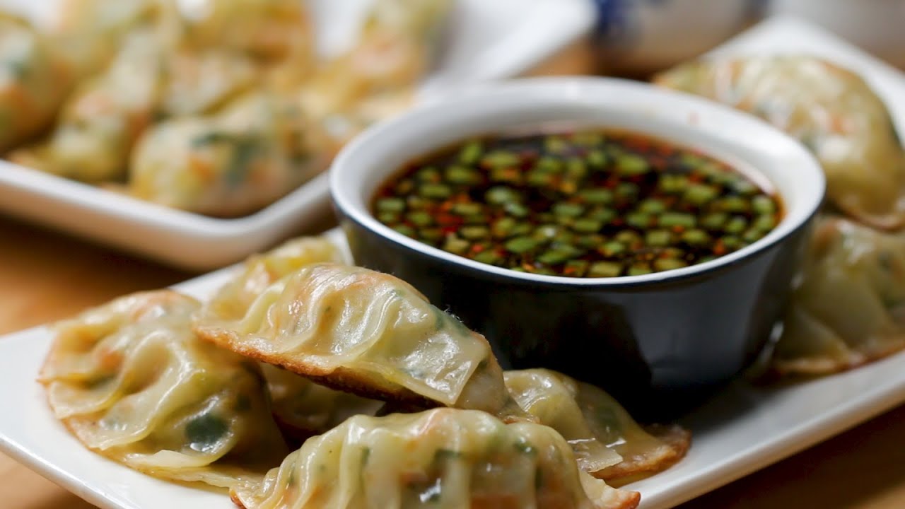 Spring Vegetable Potstickers (Gyoza)