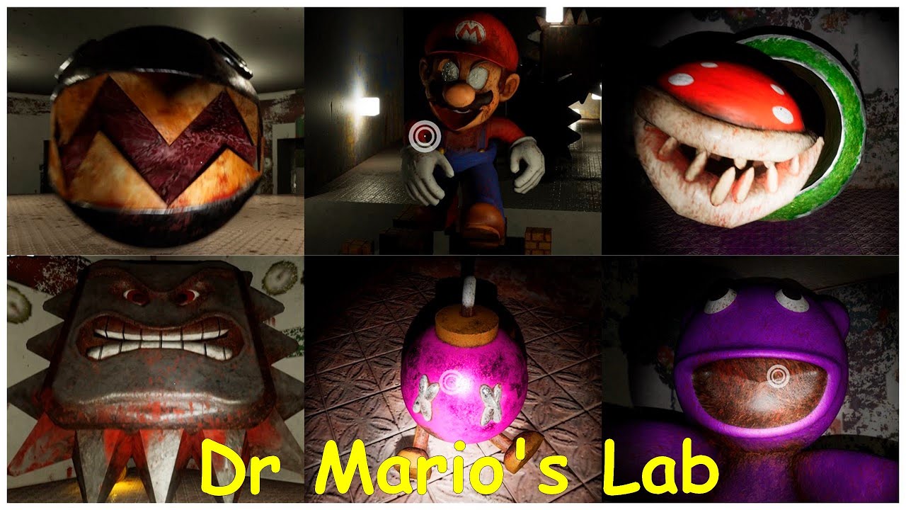 Dr Mario's Lab playthrough Gameplay (Mario Horror Game)