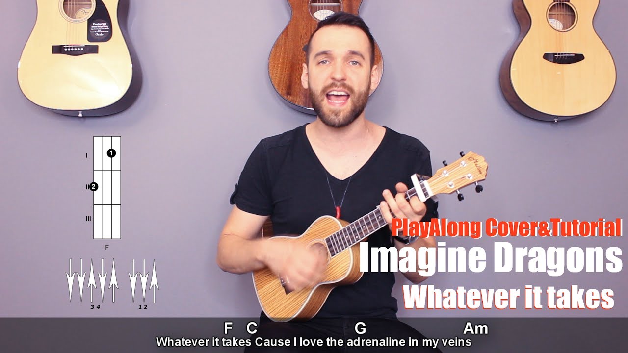 Imagine Dragons - Whatever It Takes Ukulele Cover Tutorial (lyrics|chords|MusicSheet)
