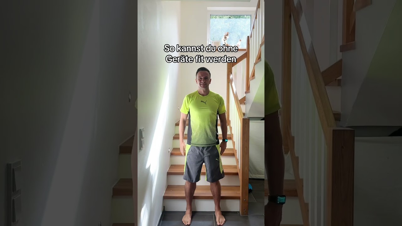 Du hast eine Treppe?Dann hast du ein Fitnessstudio! 😉 #treppe #workout #training #viralvideos