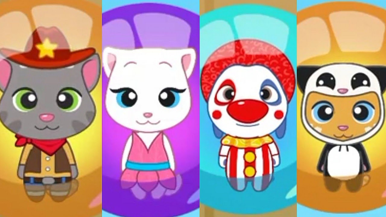Talking Tom Jump Up Tom vs Angela vs Hank vs Ginger Gameplay Android ios