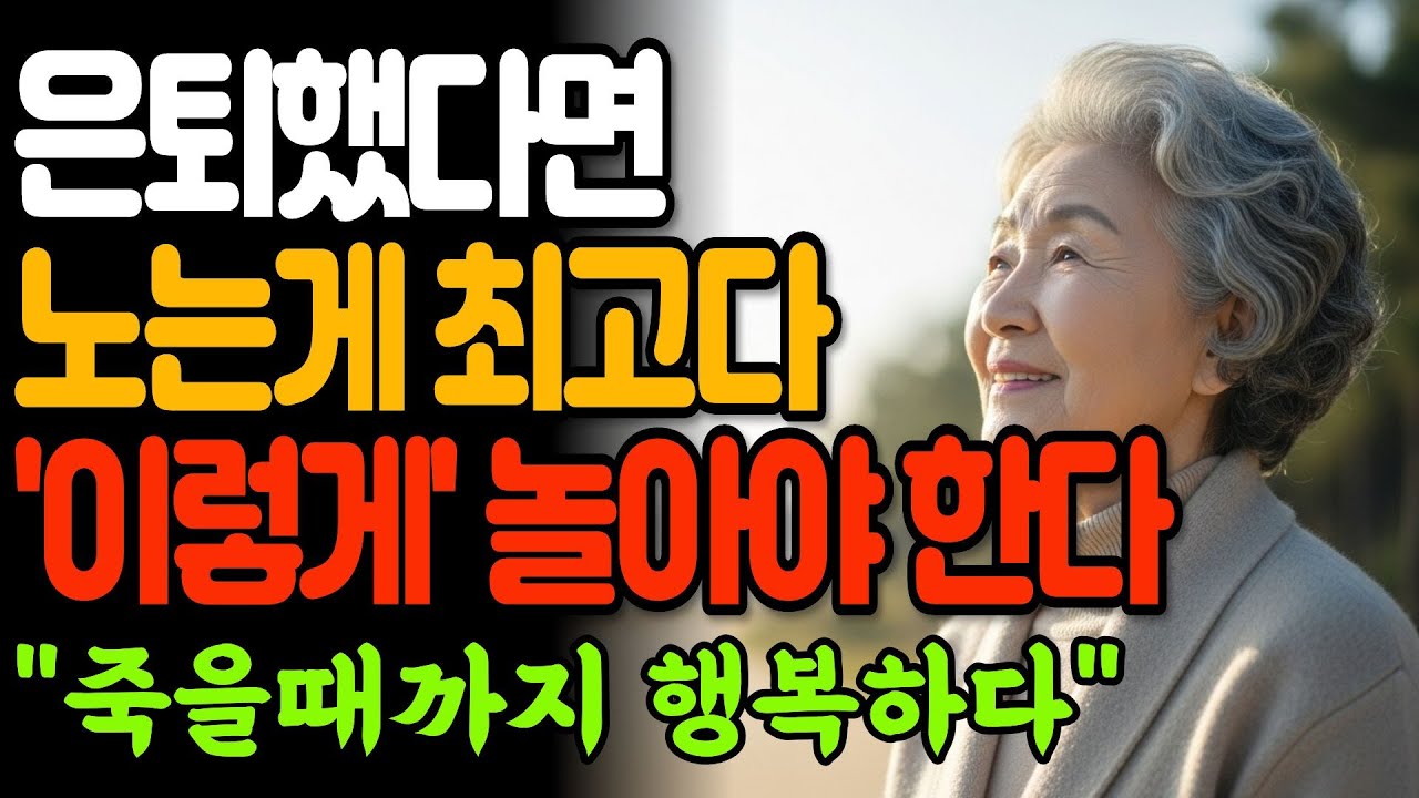 은퇴했다면 노는 게 최고다, 이렇게 놀아야 죽는 날까지 행복하다 I 인간관계 I 행복한 노후 I 삶의 지혜 I 오디오북