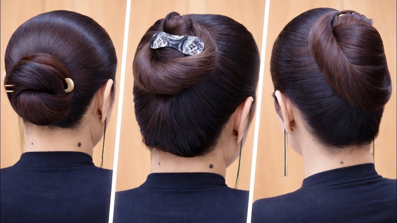 Classy Low Bun Hairstyles For Long Hair | Simple Juda Hairstyle for Girls | Quick Bun Style