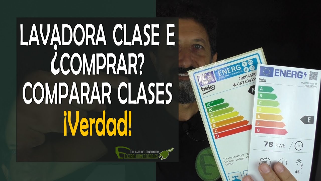 Comparación entre la etiqueta energética antigua y la nueva de la lavadora