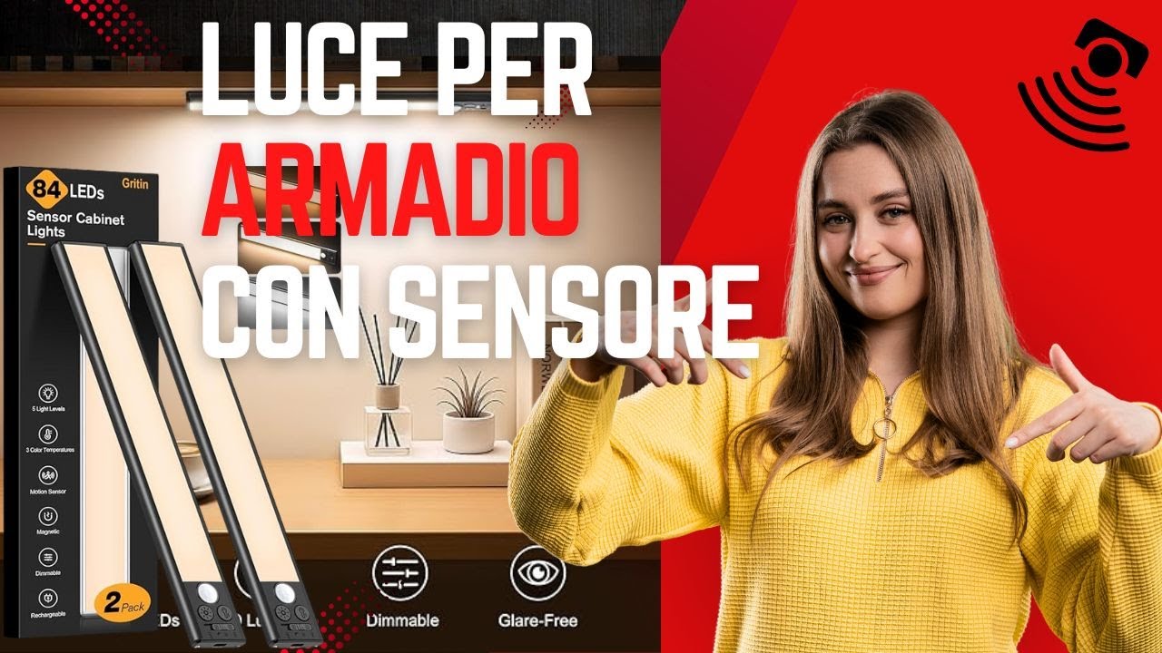 Luce per ARMADIO con SENSORE DI MOVIMENTO - Recensione