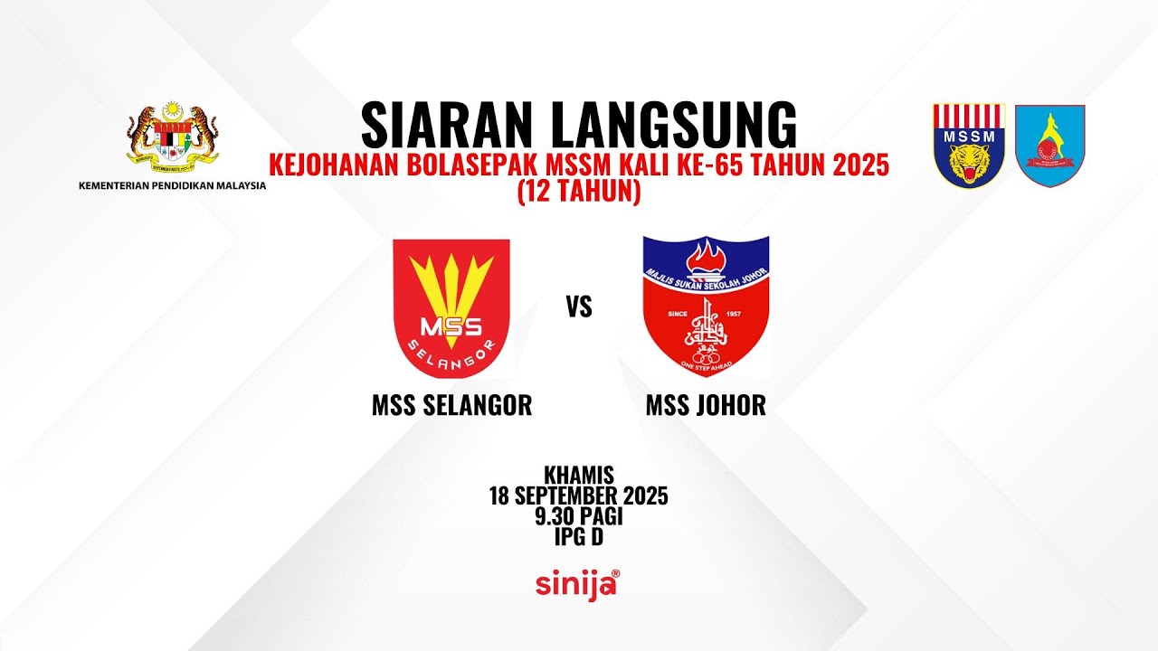 (SIARAN LANGSUNG) BOLASEPAK MSSM 2025: MSS SELANGOR VS MSS  JOHOR
