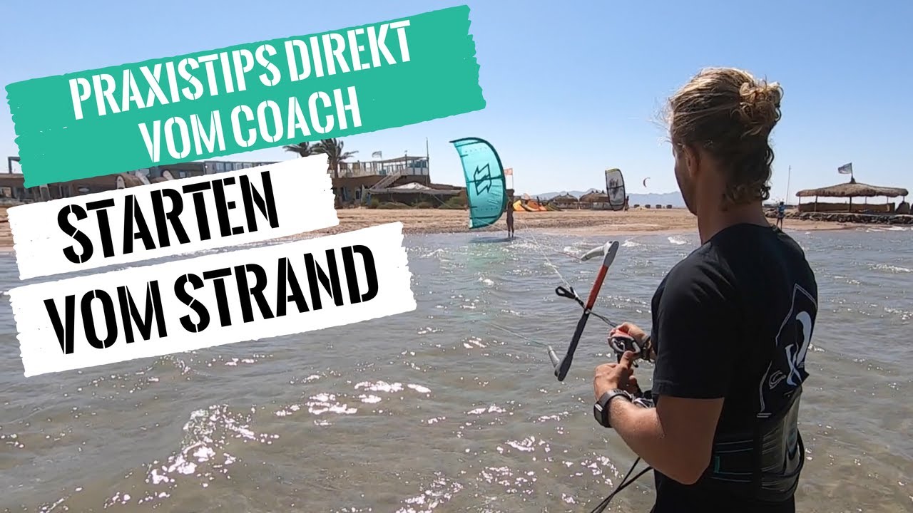 Kitesurfen Lernen - Starten vom Strand