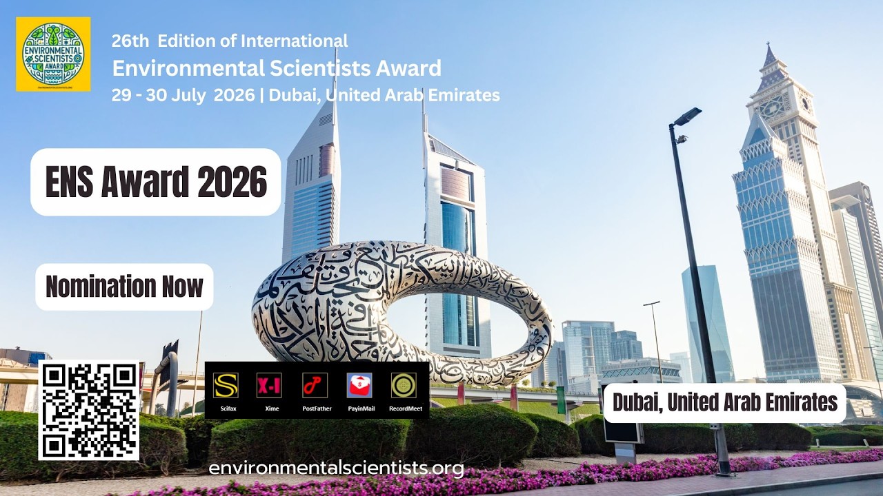 26th Edition of International Environmental Scientists Award | 29&ndash;30 July 2026 | Dubai