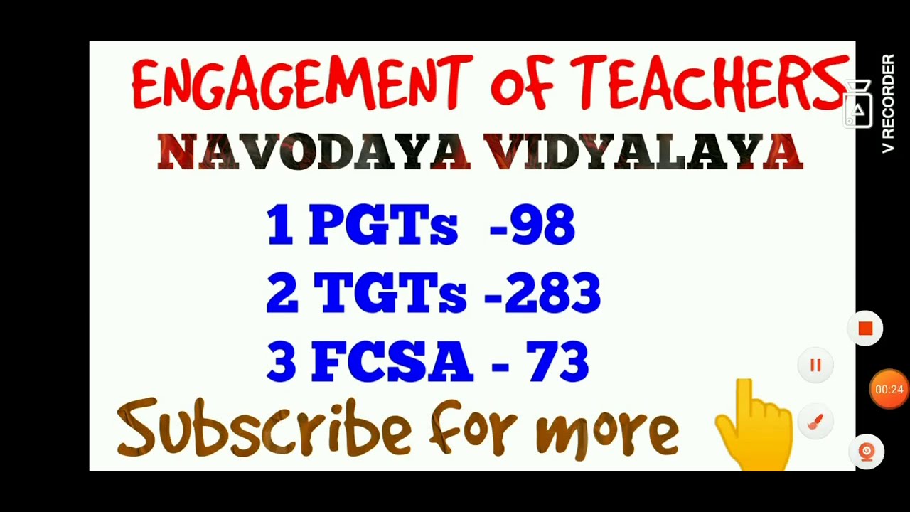 NVS Teachers Vacancies 2020