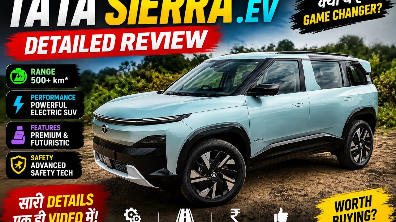 Tata Sierra EV Review 🔥 India&rsquo;s Most Awaited Electric SUV? Full Details Inside!
